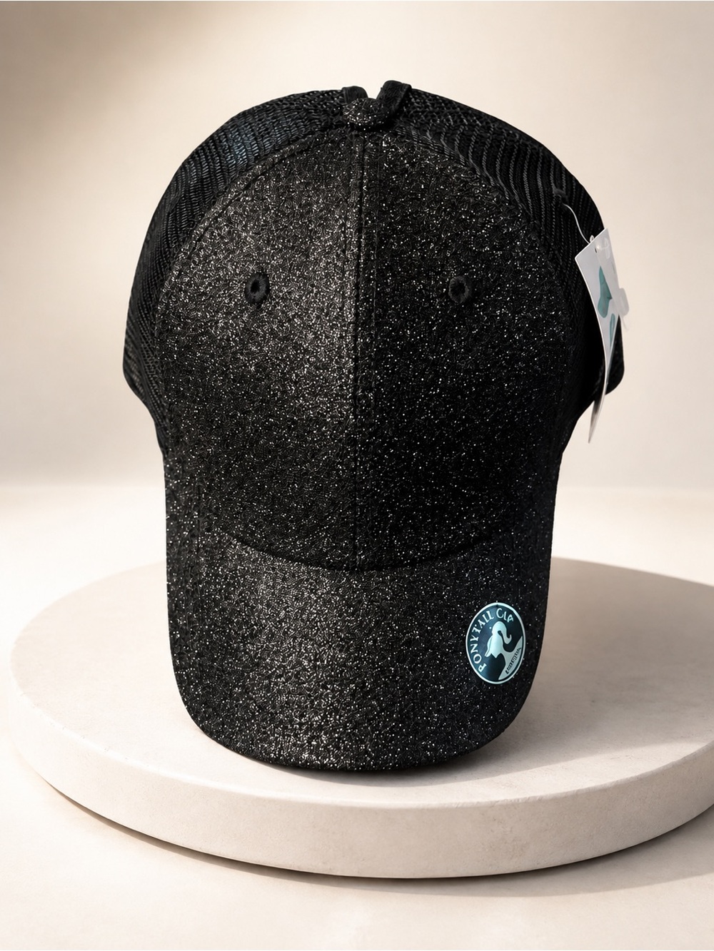 KBETHOS Black Glitter Kids Trucker Hat